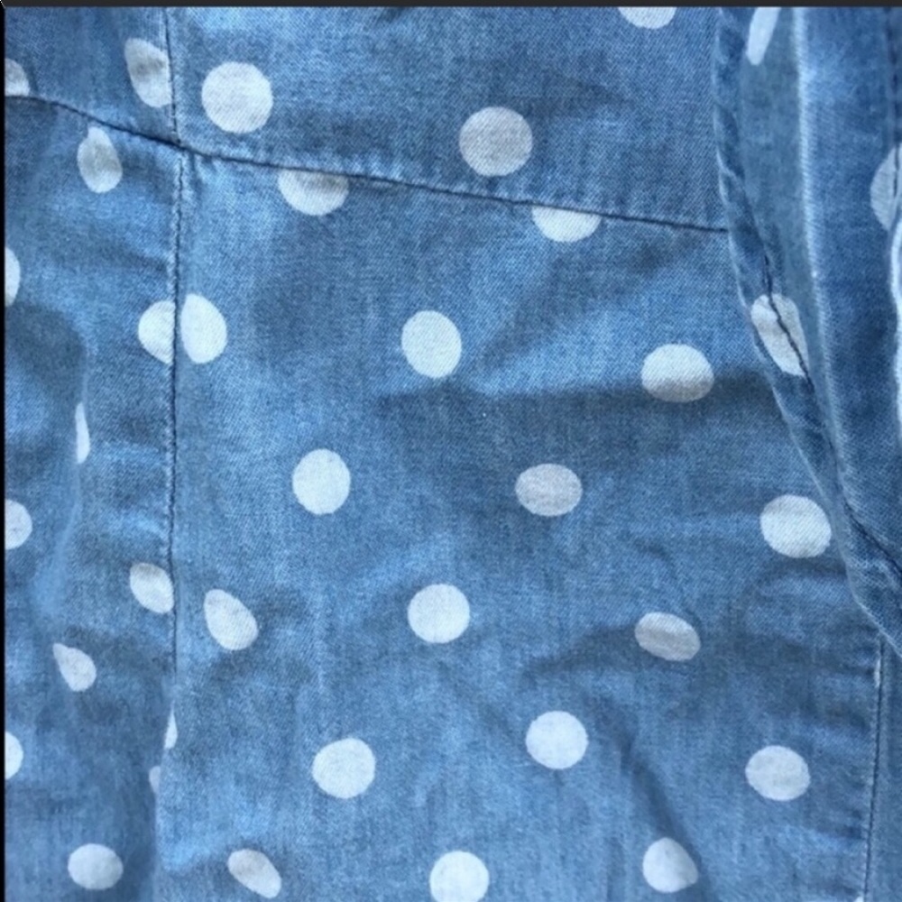 SOLD🕶Charolette Russe Polka dot Chambray Romper - Picture 3 of 6